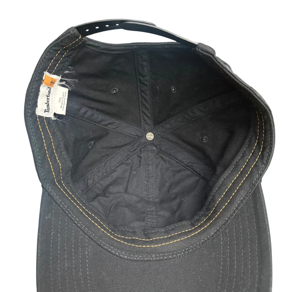 Timberland Black Tonal Embroidered Tree Logo Snapback Cap Hat Men's OSFA